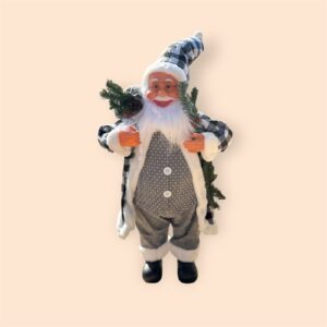 Deda Mraz sa granama u sivom kaputu