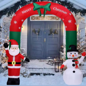 Vijenac za vrata na naduvavanje Deda Mraz i Snjesko