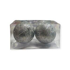 Bombice za jelku 2/1 - srebrene boje