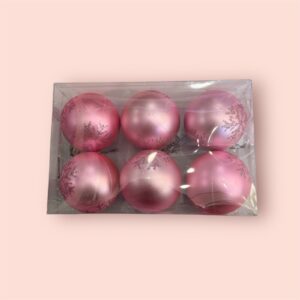 Bombice za jelku u rozim tonovima